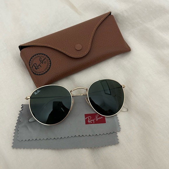 Rayban Round Metal Sunglasses - Picture 2 of 7